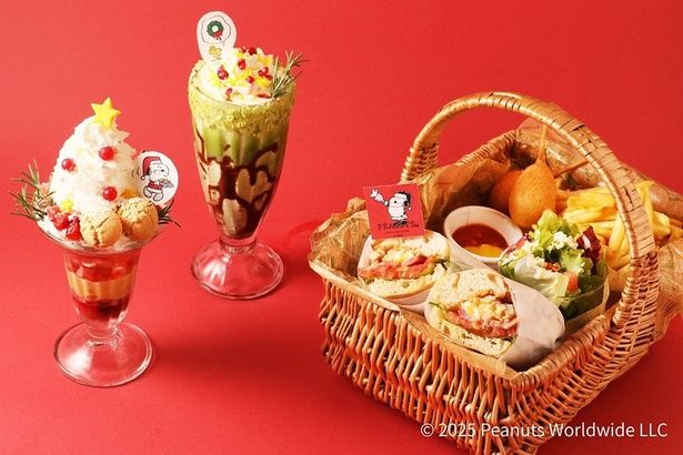 「PEANUTS Cafe」にもクリスマス限定メニューが登場。※画像は昨年のもの