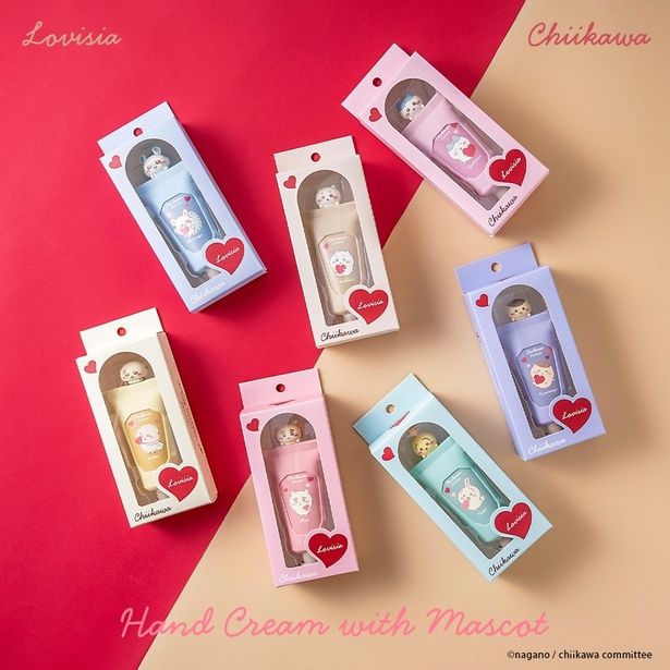 「Lovisia ちいかわマスコットハンドクリーム」(各1100円)