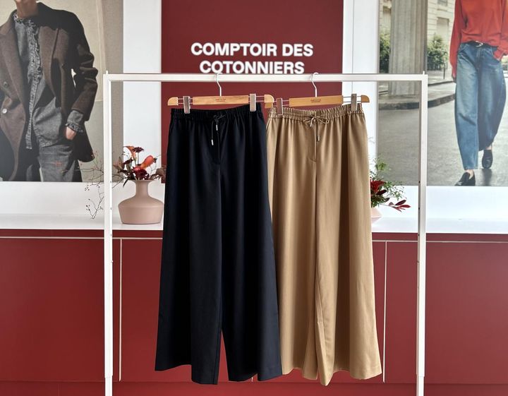 画像: 【コントワー・デ・コトニエ】ワイドパンツ各¥12,900