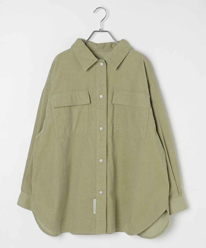 画像: コーデュロイBIGシャツ（セージ73）¥7,700（レプシィム） 出典：レプシィム