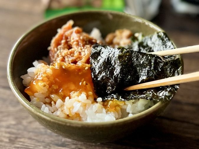 卵黄の焼肉のたれ漬け