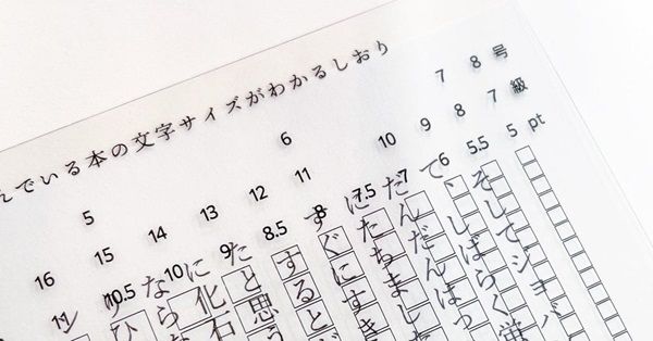 同人誌印刷所が作った「読んでいる本の文字サイズがわかるしおり」オンライン販売開始