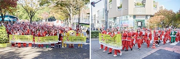 【写真】サンタクロース姿で渋谷駅から原宿駅までをウォーキング！