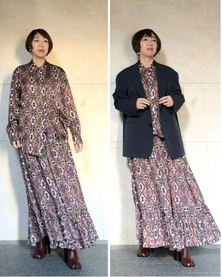 上林さん_シャツ・スカートコーデ