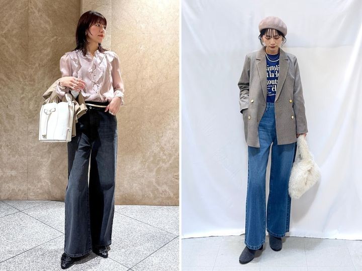 2025年秋は、脚をきれいに見せるデニムパンツが豊作。ダメージ加工を施した古着っぽい色合いがトレンドですが、きれいめのデニムも根強い人気があります。今回は、40代女性におすすめしたいデニムコーディネートをご紹介します！