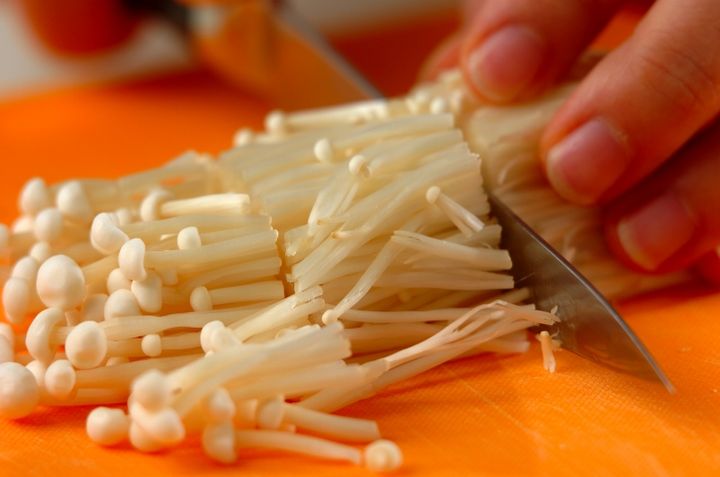 エノキのせ中華冷や奴の下準備1