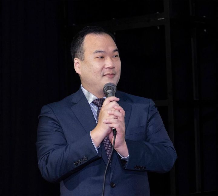 NHKの橋爪國臣プロデューサー。2025年9月8日、東京都渋谷区のNHK