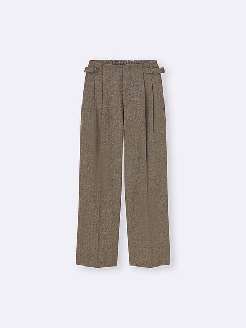 GUのヘリンボーンハイウエストパンツ