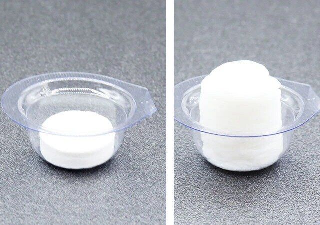 ダイソー 圧縮フェイスマスク カップ付