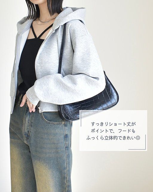 GUのパフスウェットフルジップパーカ3