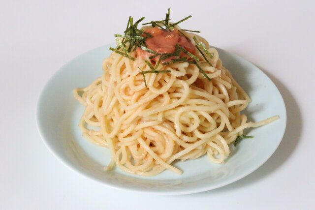 まいばすけっとのカラヒグ麺で作ったパスタ