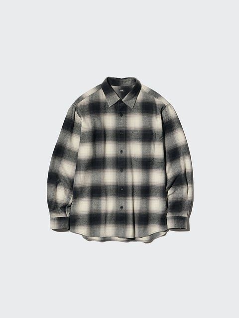 ユニクロのフランネルチェックシャツ