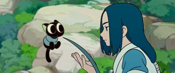 逃げようとするたび、ムゲンに捕まるシャオヘイ(『羅小黒戦記 ぼくが選ぶ未来』) [c]Beijing HMCH Anime Co.,Ltd