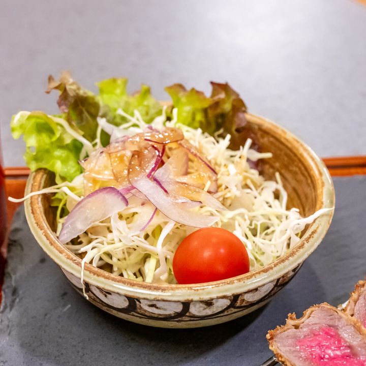 ハウステンボス／花の家「長崎県産 特選和牛かつ膳【数量限定】」サラダ