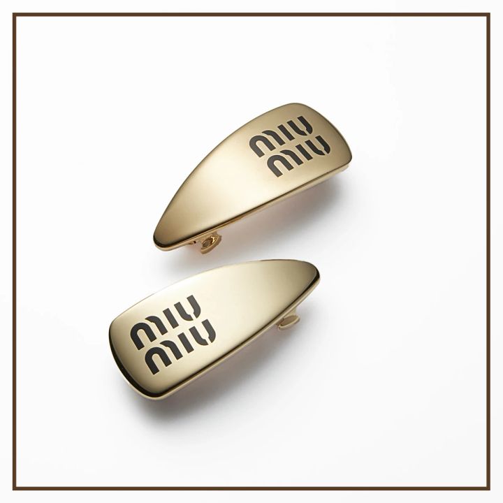 miumiu ミュウミュウ ヘアアクセサリー ヘア小物 エナメルメタル ヘアクリップ