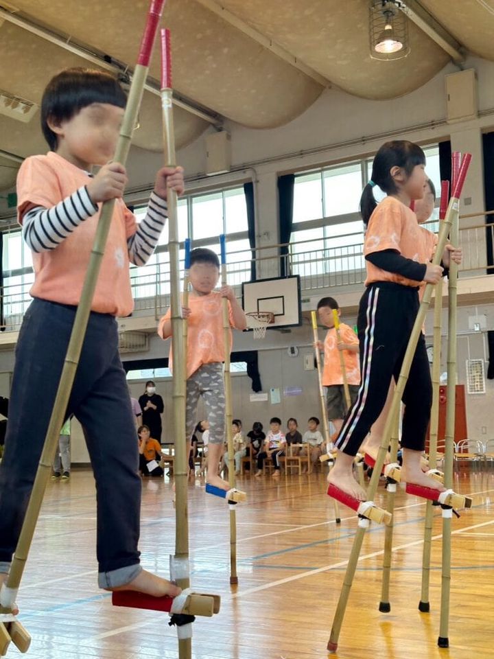 運動会 竹馬