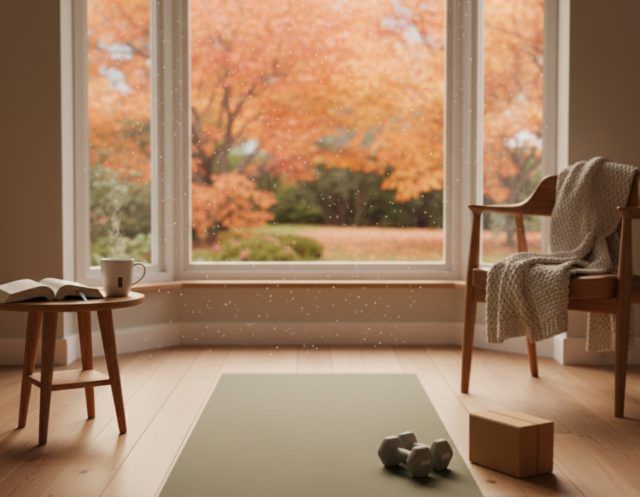 朝のストレッチ