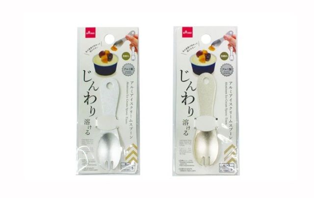 ダイソー アルミアイスクリームスプーン（先割れ）