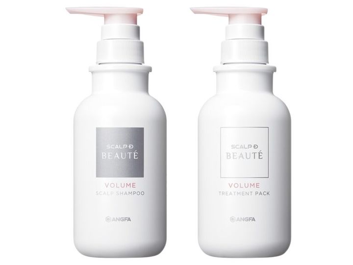 スカルプDボーテ薬用スカルプシャンプーボリューム［医薬部外品］、同 薬用スカルプトリートメント パック ボリューム［医薬部外品］ 各350㎖ 各¥4,300／ともにアンファー