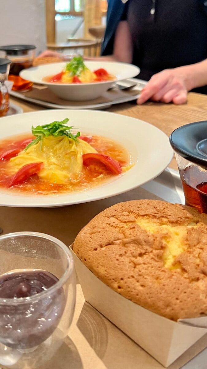 カステラ付きオムライス