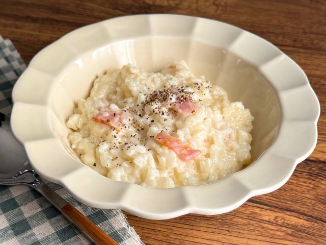 ベーコンチーズリゾット