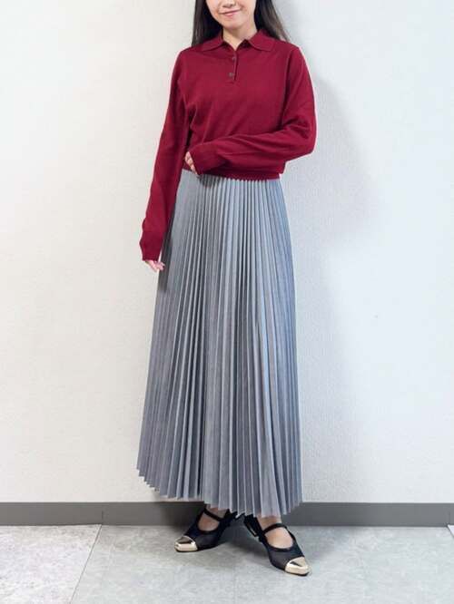 UNIQLOの赤ニット2