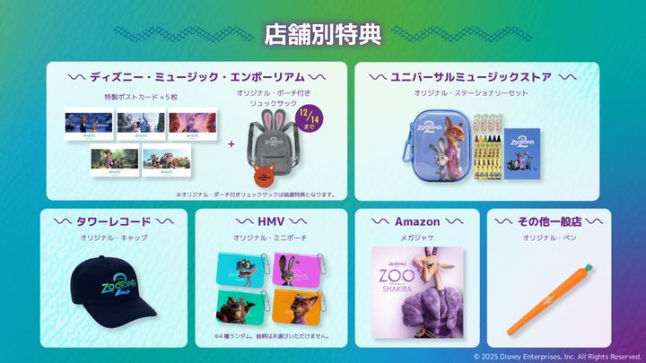 「Zoo」アナログシングル 特典一覧