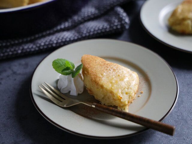 食べる前にシナモンパウダーを振ったら、出来上がり。