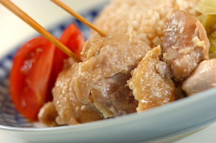 炊飯器で2品作れる！海南風チキンライスの作り方2