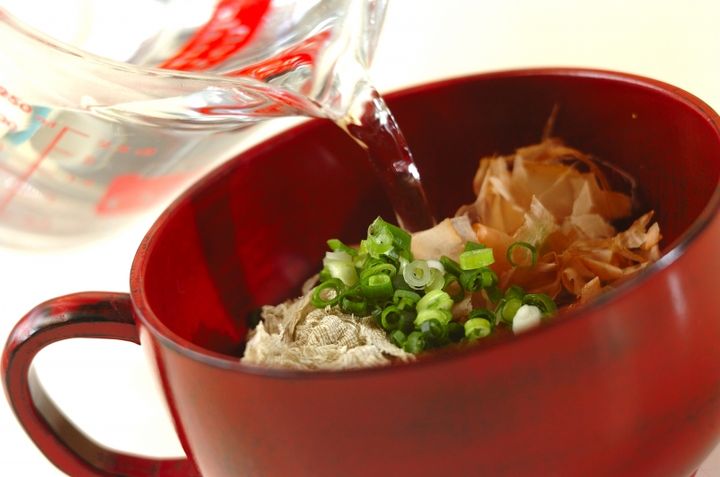 とろろ入りかちゅーゆ(かつお湯)の作り方1