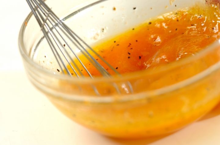 温野菜の甘酒ドレッシングがけの下準備2