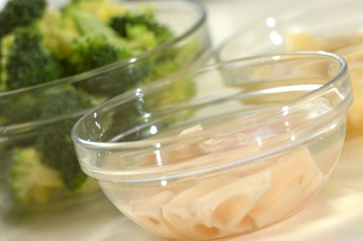 温野菜の甘酒ドレッシングがけの下準備1