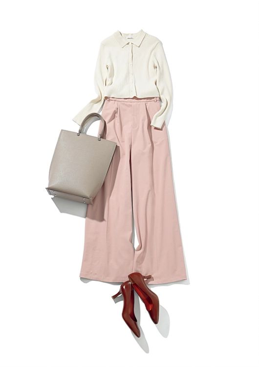 パッと華やぐモテ通勤コーデ