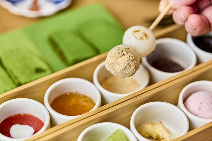 きなこにつけた団子