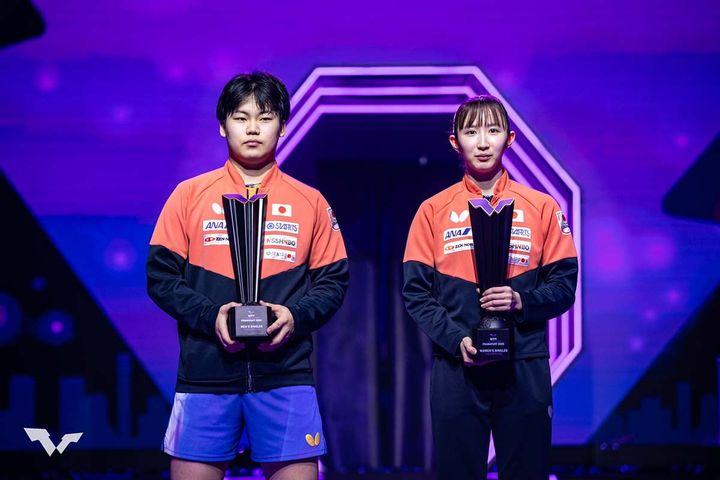 松島輝空、早田ひな（C）WTT