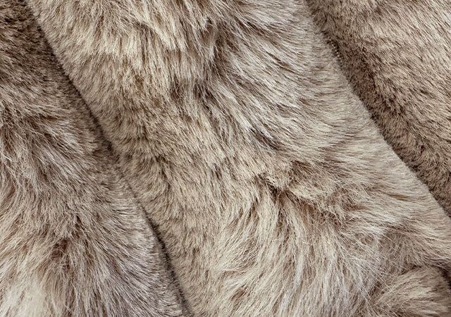 スヌード（エコファー、ポコポコストライプ） 素材感