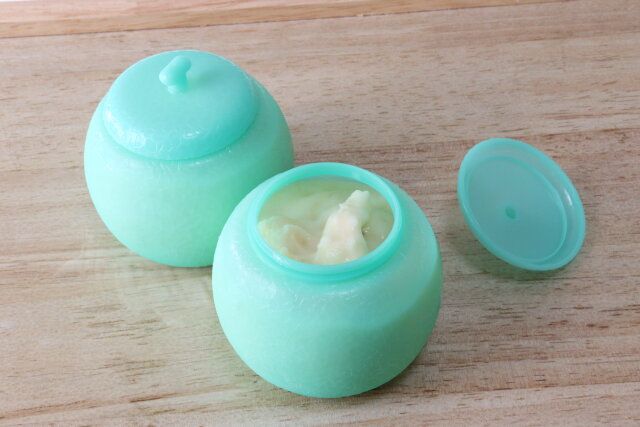 セリア デザートカップ メロン型 アイス 使用例