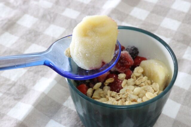 セリア ガラス風スプーン POPカラー 使用例