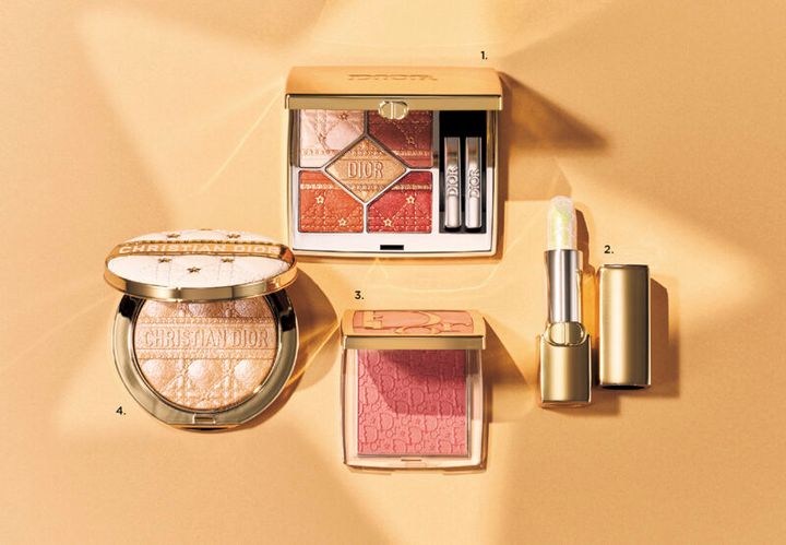 1.ディオールショウ サンク クルール 636 ¥10,010、2.ルージュ ディオール 010 ¥6,490、3.バックステージ ロージー グロウ 850 ¥7,040、4.ディオールスキン フォーエヴァー グロウ ルミナイザー 001 ¥8,580（すべてパルファン・クリスチャン・ディオール・限定発売中）