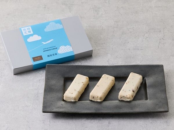 銀座若菜から羽田空港限定商品「チーズの味噌漬 -江戸ごぼう七味-」発売