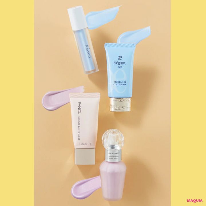 【くすみ解消メイク下地4選】黄ぐすみ派はブルー&ラベンダーを「逆三角形」に入れて！ 長井かおりおすすめ