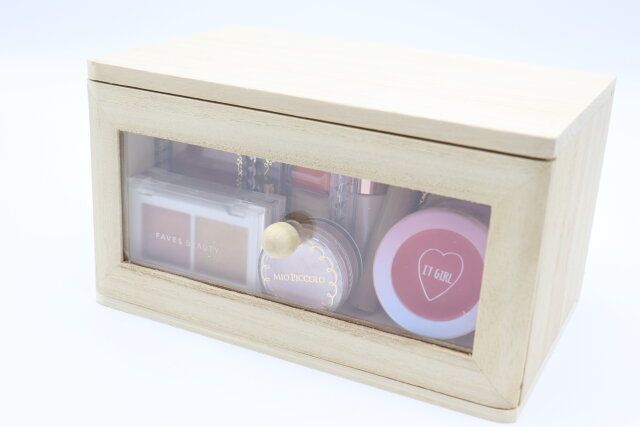 引き出し木製収納 中身が見える