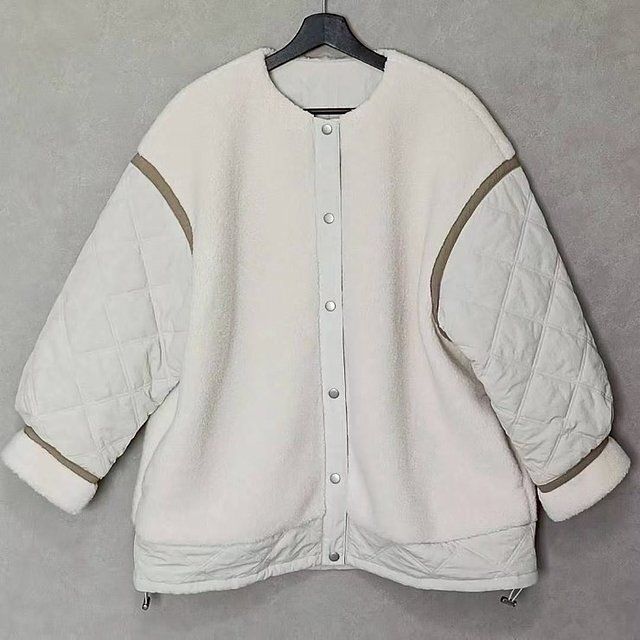 しまむらちゃなコラボのキルト切替ボアジャケット