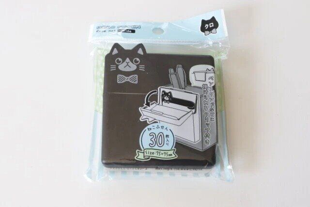 ダイソーのねこふせんケースセット ワイド BKのパッケージ
