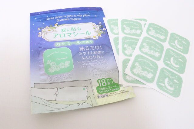 枕に貼るアロマシール（カモミール、18枚）