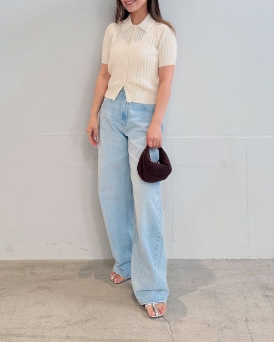 UNIQLO「リブポロカーディガン/半袖」