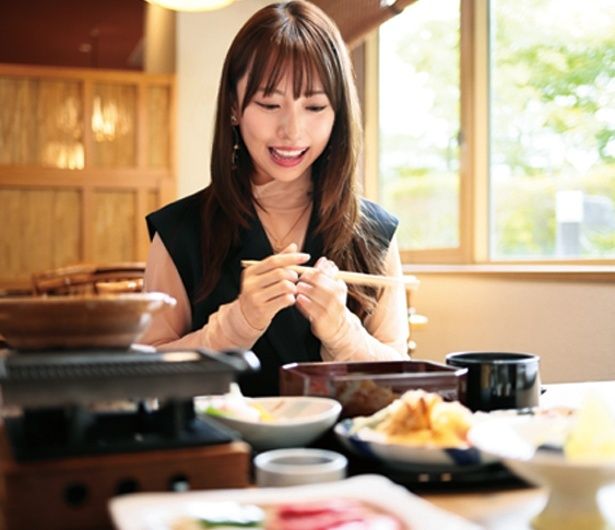 「飛騨牛の一人焼肉、最高です！」(熊崎) 撮影＝EDWARD.K