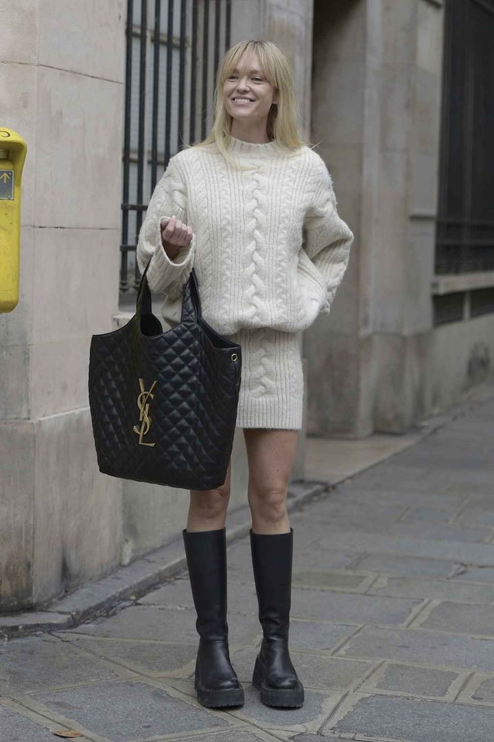 画像: 辛口黒レザー小物をおともにする