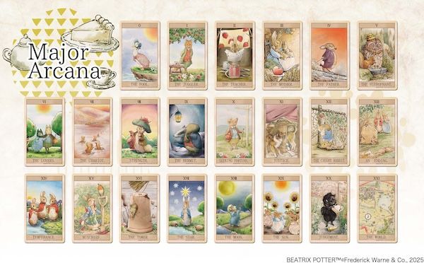 ピーターラビットの世界を描いた78枚のタロットカード「PETER RABBIT TAROT」が新発売
