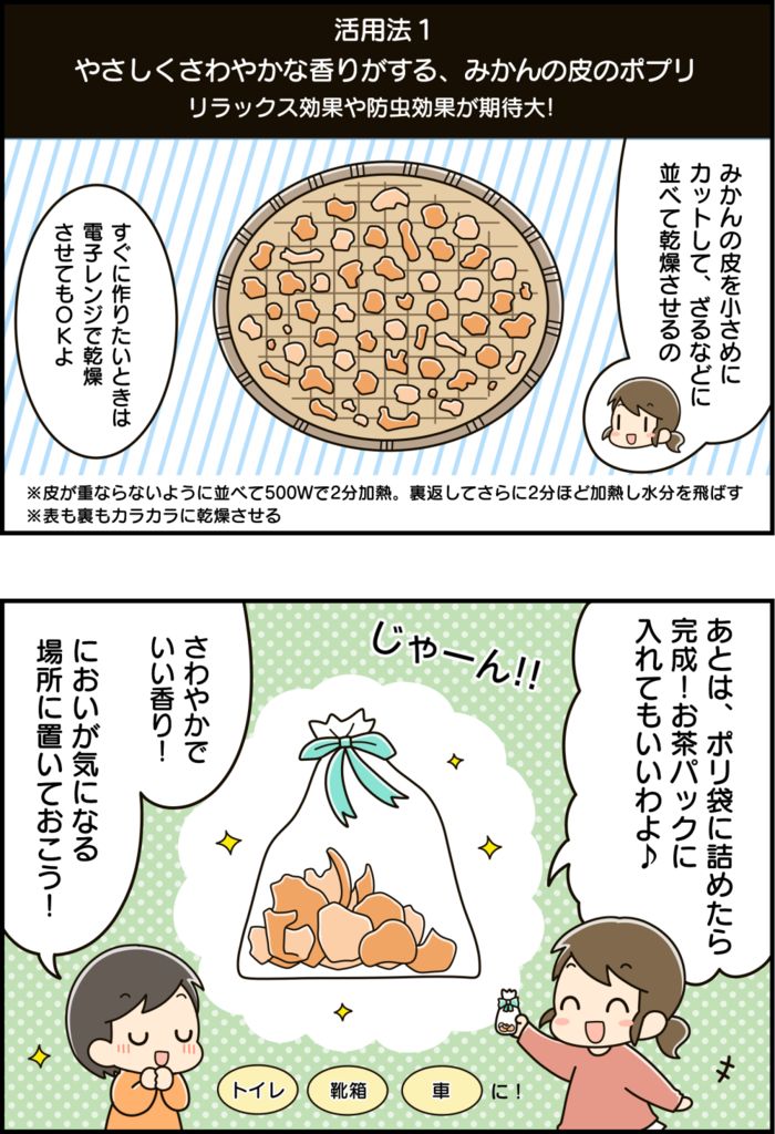 みかんの皮、捨てるの待って！ちょっとの工夫で、家じゅうで役立つ万能アイテムに大変身♡